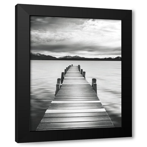 Jetty Black and Black Modern Wood Framed Art Print with Double Matting by Delimont, Danita