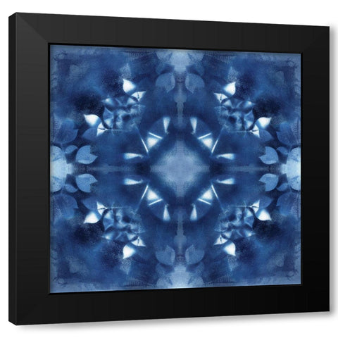 Navy Nature I Black Modern Wood Framed Art Print with Double Matting by Nan