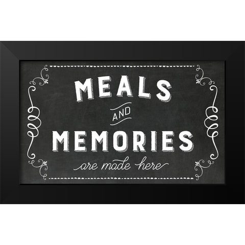 Meals and Memories Black Modern Wood Framed Art Print by Murray, Amanda