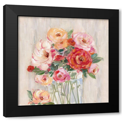 Just Peachy I Black Modern Wood Framed Art Print with Double Matting by Swatland, Sally