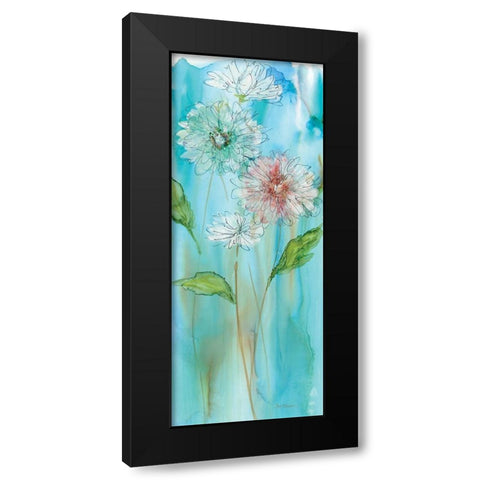 Garden Flow I Black Modern Wood Framed Art Print with Double Matting by Robinson, Carol
