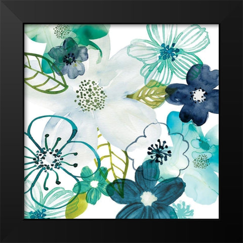 Layers of Summer Black Modern Wood Framed Art Print by Robinson, Carol