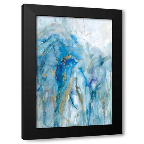 Abstract Lapis Black Modern Wood Framed Art Print by Robinson, Carol