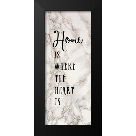 Where the Heart Is Black Modern Wood Framed Art Print by Murray, Amanda