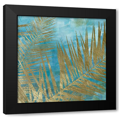 Golden Palm I Black Modern Wood Framed Art Print by Craven, Katrina