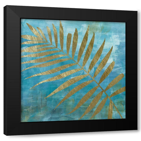 Golden Palm II Black Modern Wood Framed Art Print with Double Matting by Craven, Katrina