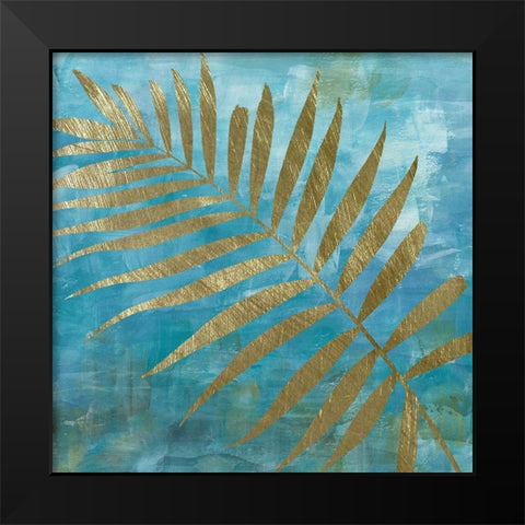 Golden Palm II Black Modern Wood Framed Art Print by Craven, Katrina