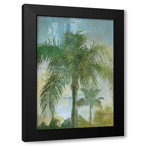 Contemporary Palm Black Modern Wood Framed Art Print with Double Matting by Nan