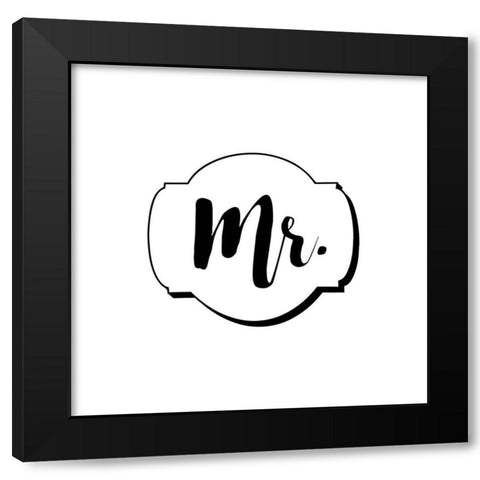 Mr. Black Modern Wood Framed Art Print with Double Matting by Murray, Amanda