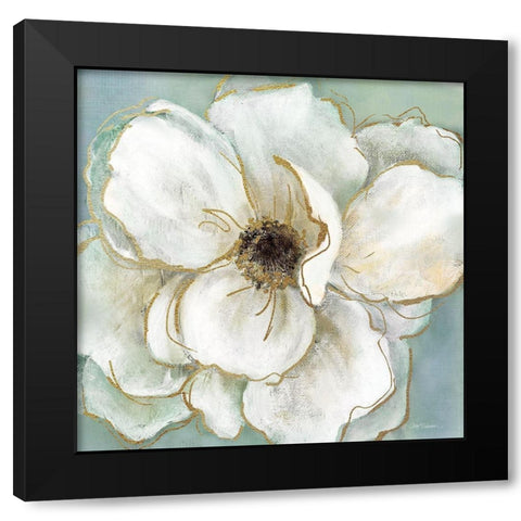 Soft Teal Black Modern Wood Framed Art Print by Robinson, Carol
