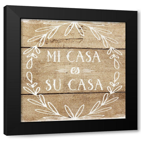 Mi Casa Black Modern Wood Framed Art Print with Double Matting by Murray, Amanda