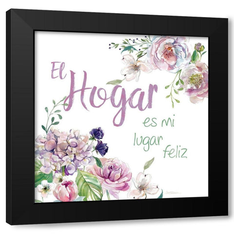 Hogar Feliz Black Modern Wood Framed Art Print by Robinson, Carol