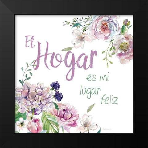Hogar Feliz Black Modern Wood Framed Art Print by Robinson, Carol