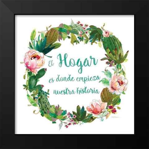 Hogar Historia Black Modern Wood Framed Art Print by Robinson, Carol