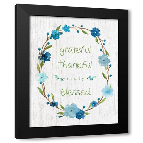 Blessed Flower Black Modern Wood Framed Art Print with Double Matting by Robinson, Carol