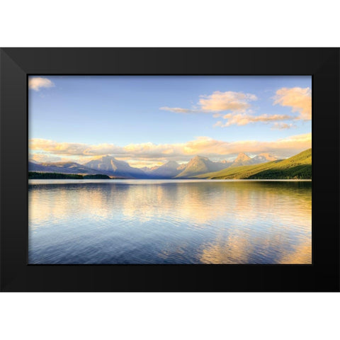 Lake MacDonald Black Modern Wood Framed Art Print by Delimont, Danita