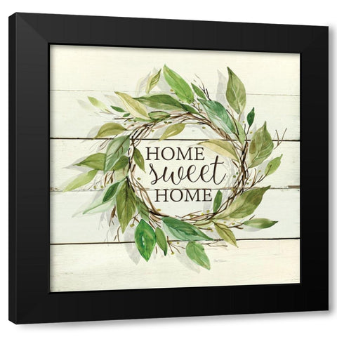Home Sweet Home Black Modern Wood Framed Art Print by Robinson, Carol