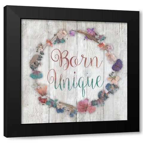 Born Unique Black Modern Wood Framed Art Print by Robinson, Carol