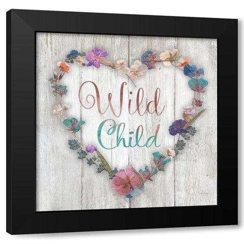 Wild Child Black Modern Wood Framed Art Print by Robinson, Carol
