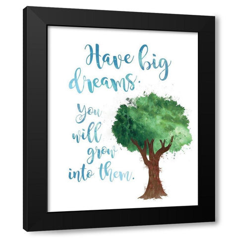 Big Dreams Black Modern Wood Framed Art Print by Murray, Amanda