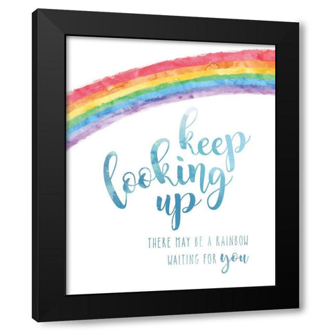 Keep Looking Up Black Modern Wood Framed Art Print by Murray, Amanda