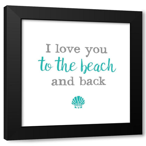To the Beach Black Modern Wood Framed Art Print by Murray, Amanda