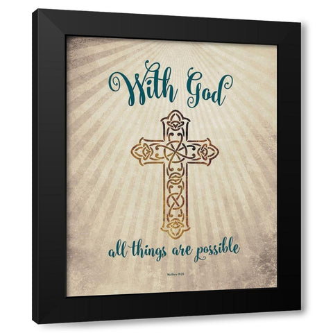 With God Black Modern Wood Framed Art Print with Double Matting by Murray, Amanda