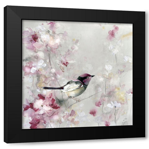 Sitting Pretty Black Modern Wood Framed Art Print by Robinson, Carol