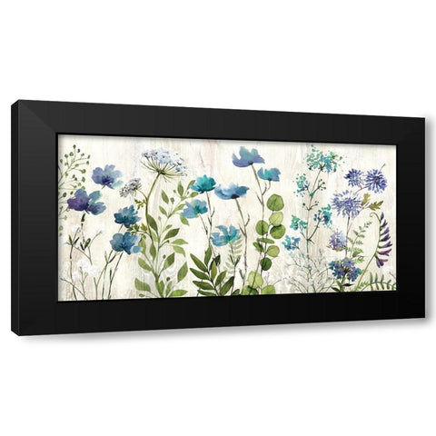 Blue Meadow Black Modern Wood Framed Art Print by Knutsen, Conrad