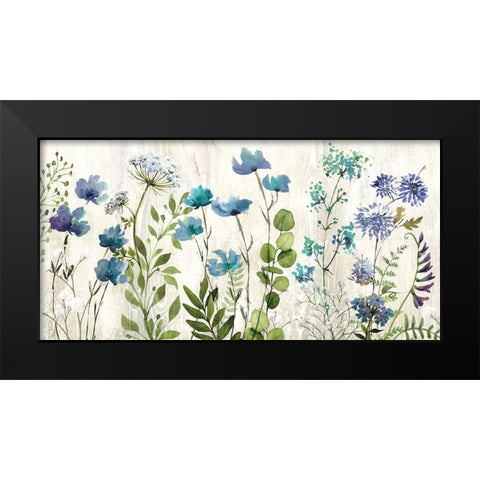 Blue Meadow Black Modern Wood Framed Art Print by Knutsen, Conrad