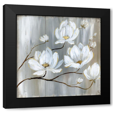 Summer in Neutral I Black Modern Wood Framed Art Print with Double Matting by Nan