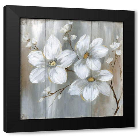 Summer in Neutral II Black Modern Wood Framed Art Print with Double Matting by Nan