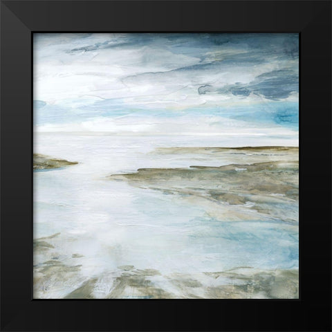 Shimmering Tides Black Modern Wood Framed Art Print by Robinson, Carol