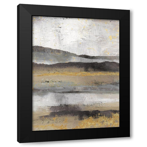 Rolling Hills Detail II Black Modern Wood Framed Art Print with Double Matting by Nan