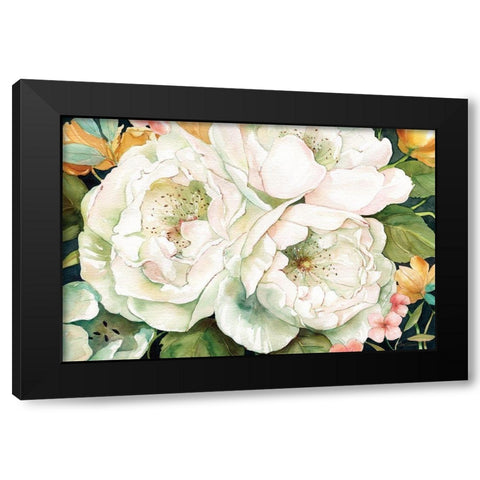 Garden in White Black Modern Wood Framed Art Print by Robinson, Carol