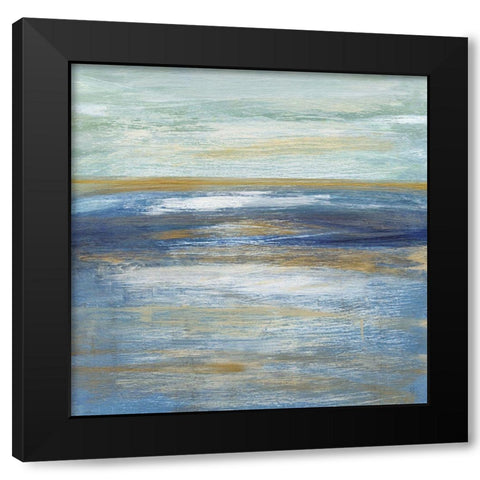 Tuscan Shore I Black Modern Wood Framed Art Print with Double Matting by Jill, Susan