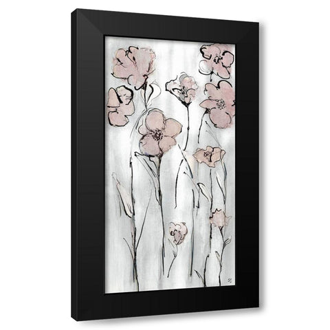 Wildflowers I Black Modern Wood Framed Art Print by Jill, Susan