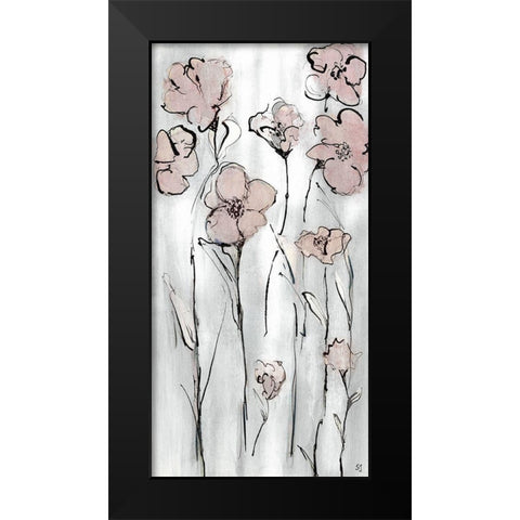 Wildflowers I Black Modern Wood Framed Art Print by Jill, Susan