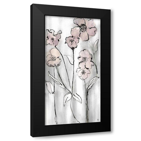 Wildflowers II Black Modern Wood Framed Art Print by Jill, Susan