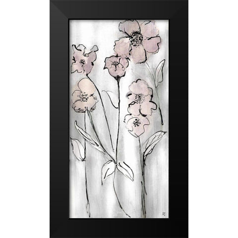 Wildflowers II Black Modern Wood Framed Art Print by Jill, Susan