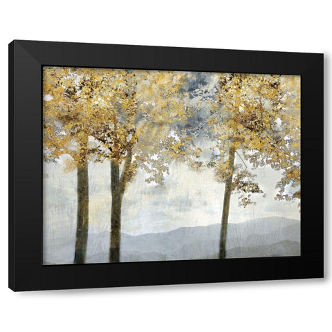 Ridgetop View Black Modern Wood Framed Art Print with Double Matting by Nan