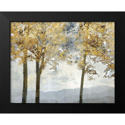 Ridgetop View Black Modern Wood Framed Art Print by Nan