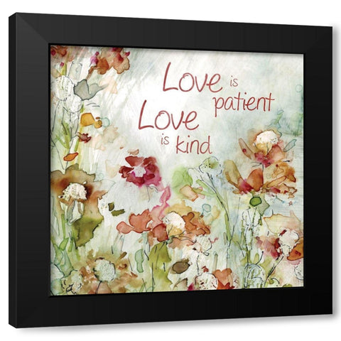 Delicate Garden Black Modern Wood Framed Art Print with Double Matting by Robinson, Carol