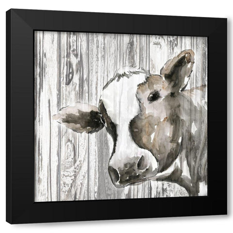 Molly Black Modern Wood Framed Art Print with Double Matting by Nan