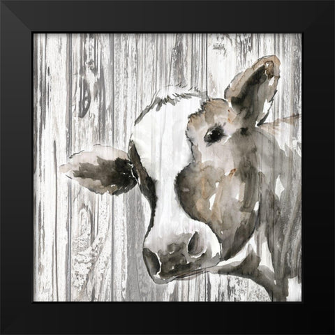 Molly Black Modern Wood Framed Art Print by Nan