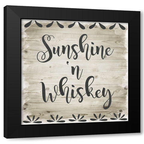 Sunshine n Whiskey Black Modern Wood Framed Art Print by Murray, Amanda