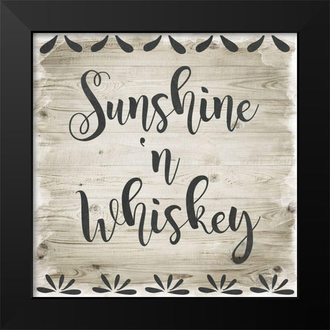 Sunshine n Whiskey Black Modern Wood Framed Art Print by Murray, Amanda