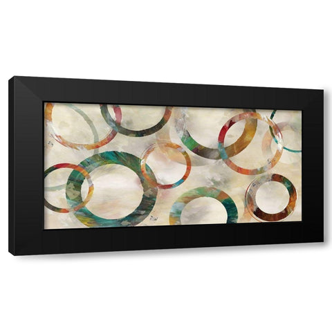 Rings Galore Black Modern Wood Framed Art Print with Double Matting by Nan