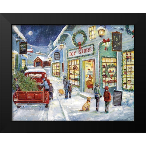 Toy Shop Black Modern Wood Framed Art Print by Manning, Ruane
