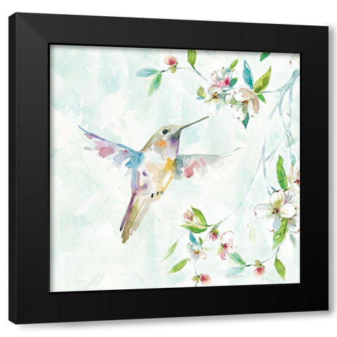 Hummingbird I Black Modern Wood Framed Art Print by Robinson, Carol